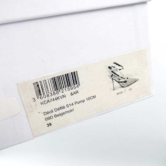 Dior Decli Defile Pumps Raf Simons Beige Leather Strappy Heels Pointed Sz 39 / 9 - Picture 15 of 15